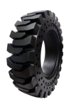 Set of 4, 14.00-24 Telehandler Solid Tires with 8 Bolt Hole Rims